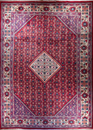Mahal Red Wool Hand Knotted Persian Rug