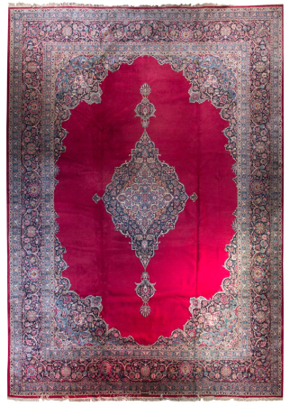 Kashan Wool Hand Knotted Persian Rug