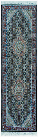 Farsan Riz Mahi Dark Blue Runner Persian Rug