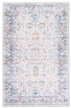 Toni 2 Faded Floral Sapphire Printed Rug