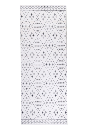 Toni 6 Monochrome Moroccan Style Printed Runner Rug