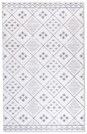 Toni 6 Monochrome Moroccan Style Printed Runner Rug