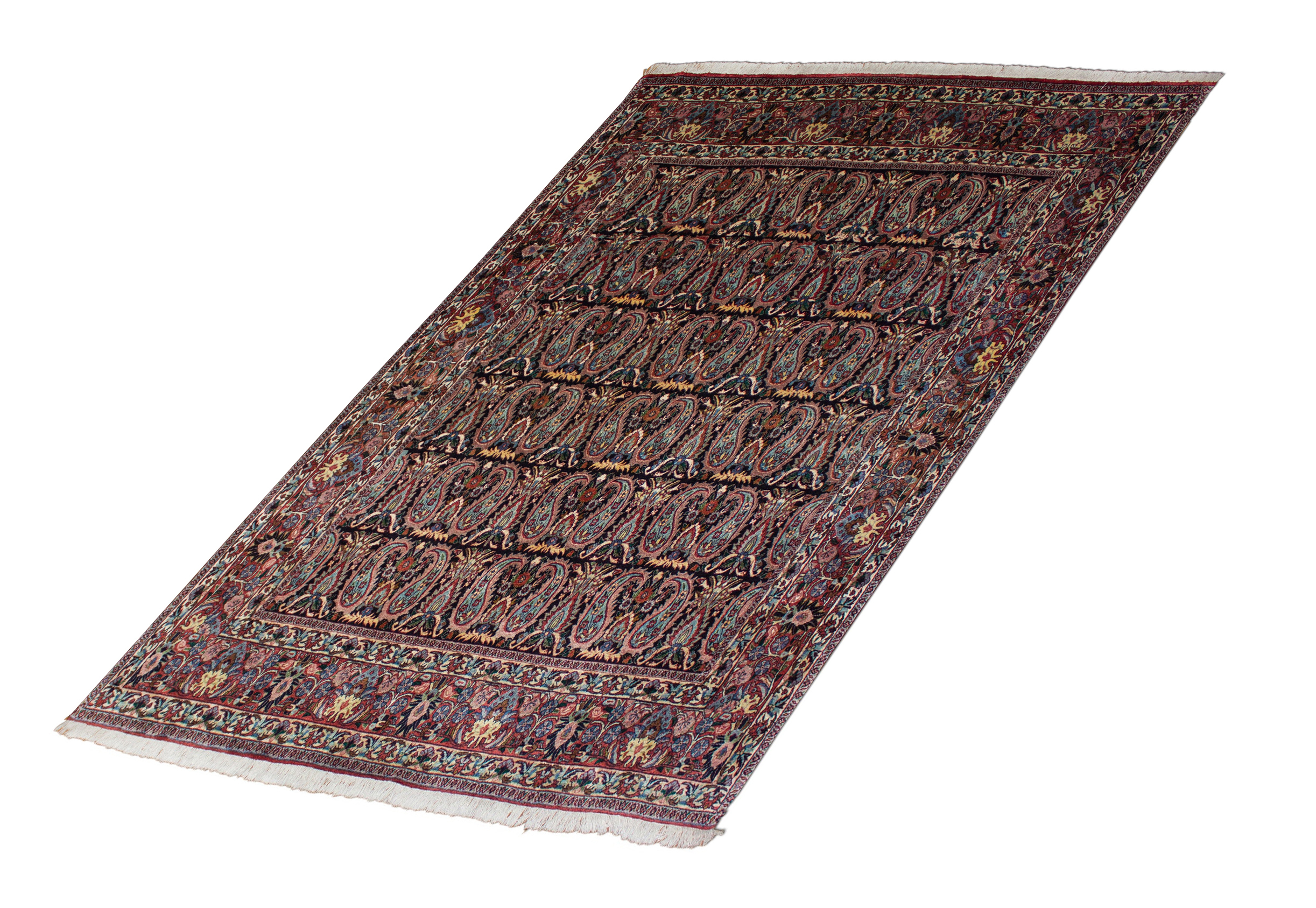 Bijar Wool Hand Knotted Square Persian Rug, featuring Multi tones and Floral design, ideal area rug for any room in your home.