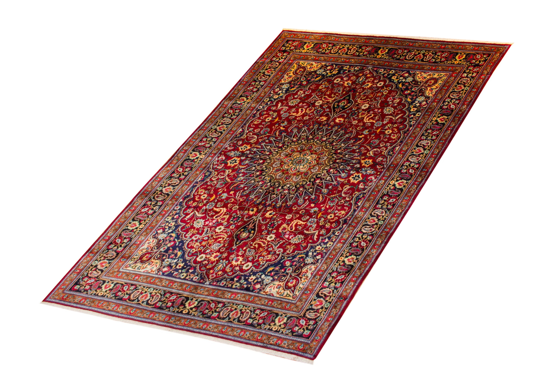 Mood Wool Hand Knotted Persian Rug, featuring Red tones and Floral design, ideal area rug for any room in your home.