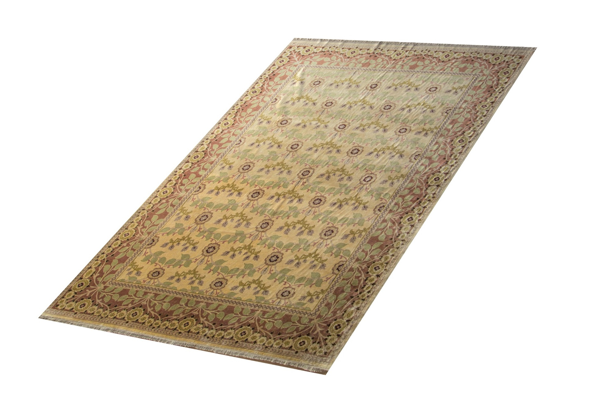 Tabriz Garden Ivory Wool Hand Knotted Persian Rug, featuring Ivory tones and Floral design, ideal area rug for any room in your home.