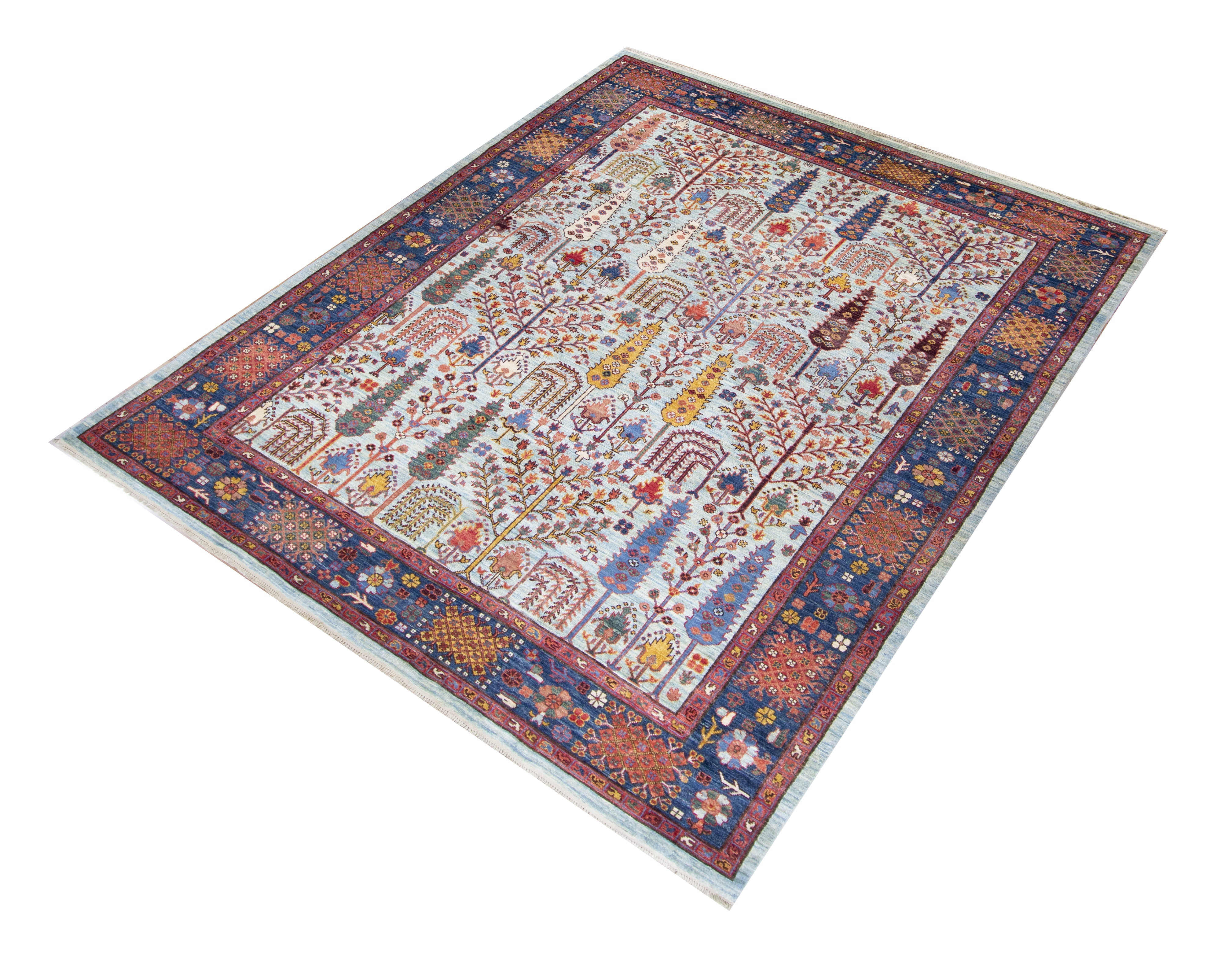 Seljuk Wool Hand Knotted Pakistani Rug, featuring Multi tones and Floral design, ideal area rug for any room in your home.