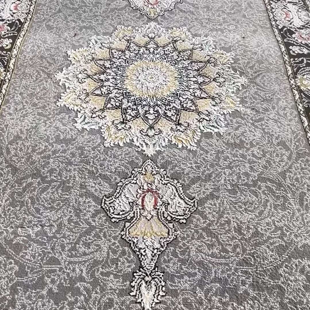 Lian Pardis Gray Runner Persian Rug, featuring Grey tones and Floral design, ideal area rug for any room in your home.