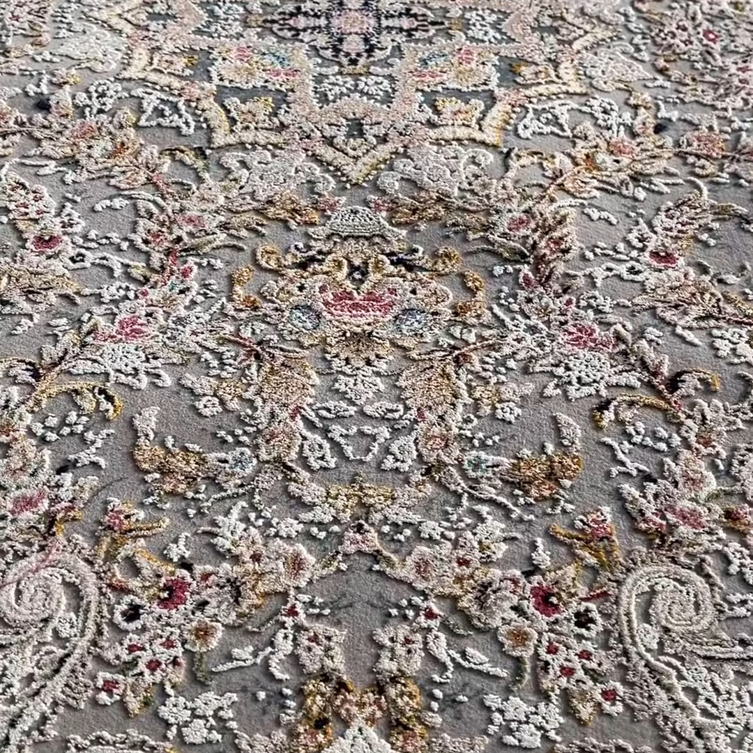 Arman Elham Silver Runner Persian Rug, featuring Grey tones and design, ideal area rug for any room in your home.