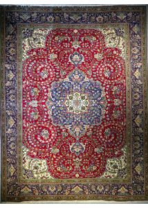 Tabriz Red Hand Knotted Rug 8'7" x 11'0"