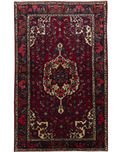 Hosseinabad Red Hand Knotted Rug