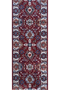 Harper 562 Persian Style Red Loomed Polyester Egyptian Runner Rug