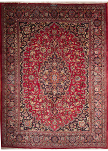 Mashad Red Handmade Rug 8'1" x 11'1"