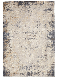 Charlotte Medallion Distressed 03 Muted Grey Ivory Loomed Rug