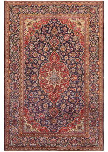 Kashan Hand Knotted Rug 7'3" x 11'0"