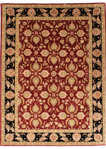Tabriz Silk All Over Hand Knotted Rug 5'10" x 7'9"