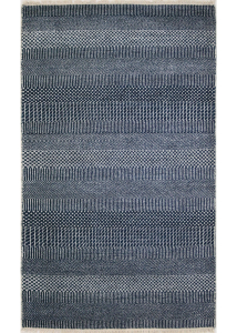 Grass Navy Hand Knotted Rug 3'3" x 5'3"