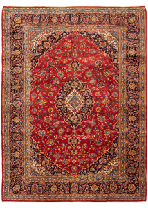 Kashan Hand Knotted Rug 8'0" x 10'9"