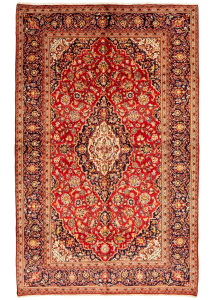 Kashan Hand Knotted Rug 6'4" x 10'4"