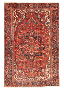 Heriz Semi Antique Hand Knotted Rug 7'5" x 11'6"
