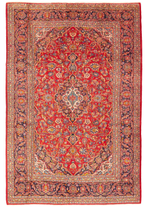 Kashan Hand Knotted Rug 7'6" x 11'0"