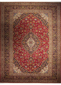 Kashan Red Handmade Rug 8'4" x 11'5"