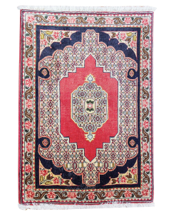 Sanandaj Red Hand Knotted Rug 2'6" x 3'6"