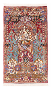 Kashmar Multi Color Hand Knotted Rug 4'3" x 6'11"