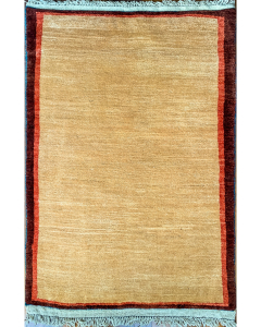 Gabbeh Red Hand Knotted Rug 2'10" x 4'10"
