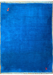 Gabbeh Blue Hand Knotted Rug 3'4" x 4'10"