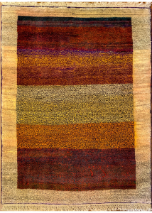 Gabbeh Multi Hand Knotted Rug 3'4" x 5'0"