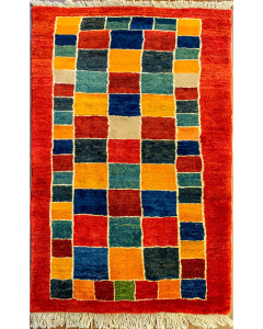 Gabbeh Multi Hand Knotted Runner Rug 3'1" x 6'2"