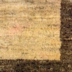 Gabbeh Ivory/Brown Hand Knotted Rug 2'9" x 4'4"
