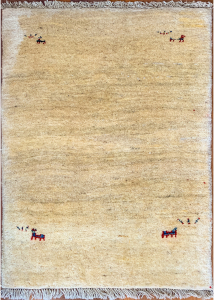 Gabbeh Ivory Hand Knotted Rug 2'10" x 4'4"