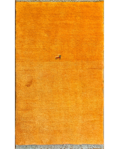 Gabbeh Gold Hand Knotted Rug 2'9" x 5'9"