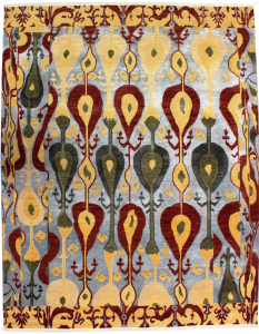Ikat Agra Hand Knotted Rug 8'2" x 10'2"