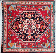 Abadeh Hand Knotted Square Rug 2'0" x 2'0"