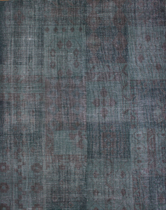 Patchwork Turquoise Hand Knotted Rug 8'0" x 10'0"