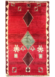 Gabbeh Hand Knotted Rug 4'5" x 7'9"