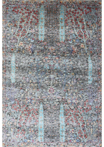 Oxidized Brown Hand Knotted Rug 4'1" x 6'0"