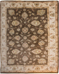 Punja Brown/Ivory Hand Knotted Rug 6'0" x 9'2"