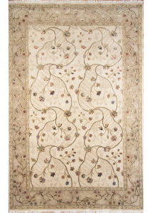 Gupta Ivory/Fawn Hand Knotted Rug