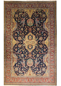 Tabriz Emad Blue Hand Knotted Rug 12'2" x 16'3"