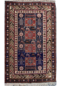 Antique Shirvan Hand Knotted Rug 3'5" x 5'3"