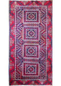 Baluch Hand Knotted Runner Rug 3'1" x 6'3"