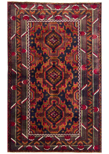 Baluch Hand Knotted Rug 3'11" x 6'4"