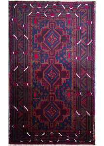 Baluch Wool Hand Knotted Afghan Rug