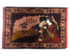 Layla and Majnun Pictorial Wool Hand Knotted Persian Rug