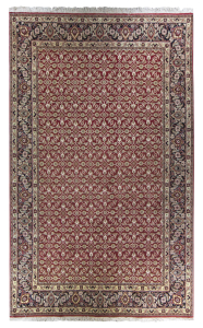 Tabriz Bidjar Rust Wool Hand Knotted Persian Rug