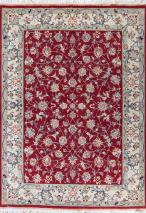 Tabriz 30 Red Wool Hand Knotted Persian Rug