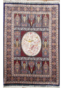 Qum Golestan Power Loom and Handmade Persian Rug